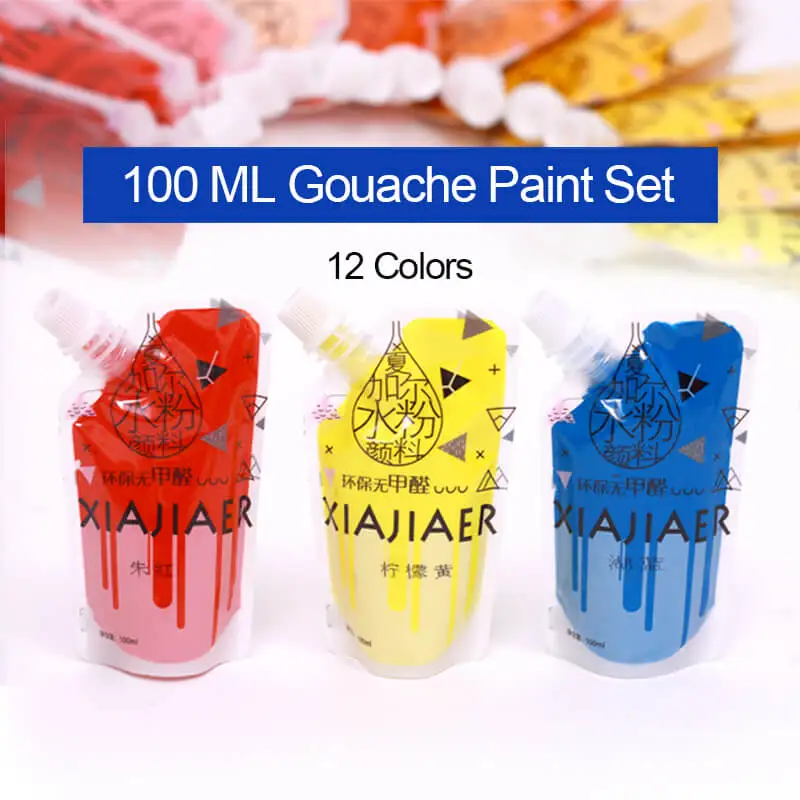 12 Colors 100ML Gouache Paint Set Professional Drawing Pigment Acuarelas for Art Student Painting Supplies Watercolor Paints
12 Colors 100ML Gouache Paint Set Professional Drawing Pigment Acuarelas for Art Student Painting Supplies Watercolor Paints