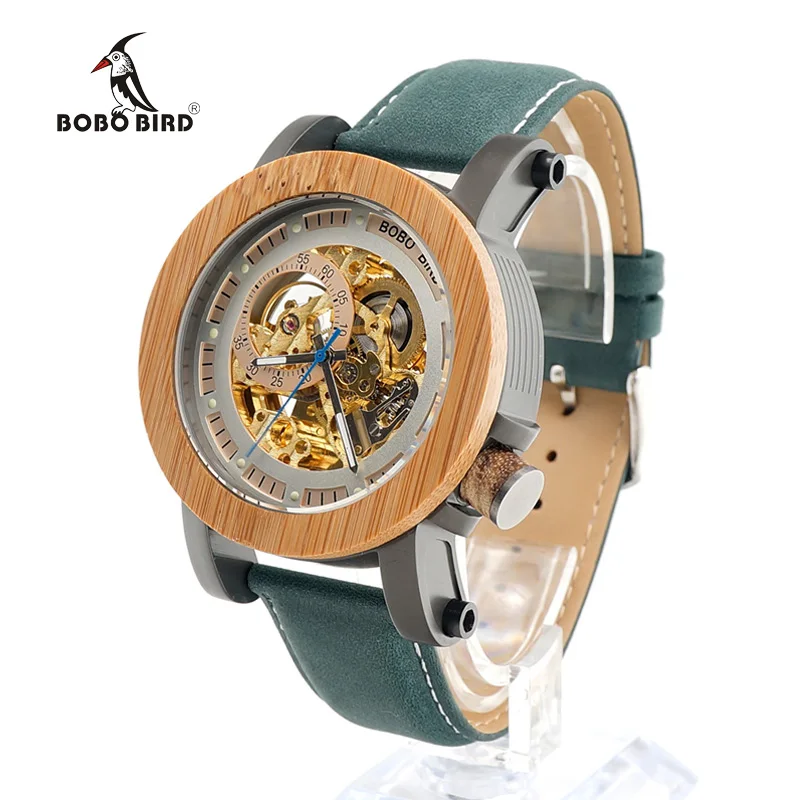 Светящиеся механические деревянные часы BOBO BIRD L-K13 с золотым циферблатом, темно-синий ремешок, Роскошные мужские часы из бамбука, кольцо в деревянной коробке
Светящиеся механические деревянные часы BOBO BIRD L-K13 с золотым циферблатом, темно-синий ремешок, Роскошные мужские часы из бамбука, кольцо в деревянной коробке