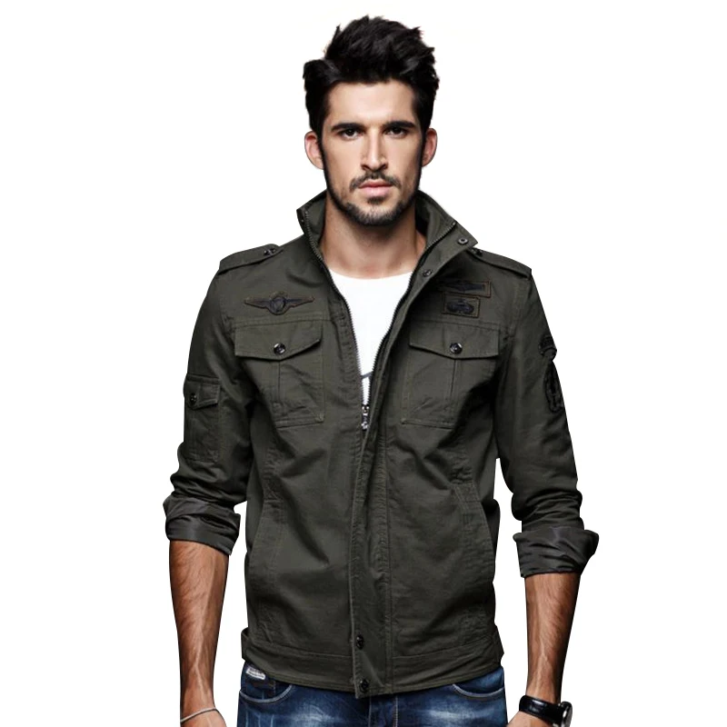 Hot quality men's autumn and winter jacket army green jacket stand collar men's coat Free Shipping
Hot quality men's autumn and winter jacket army green jacket stand collar men's coat Free Shipping
