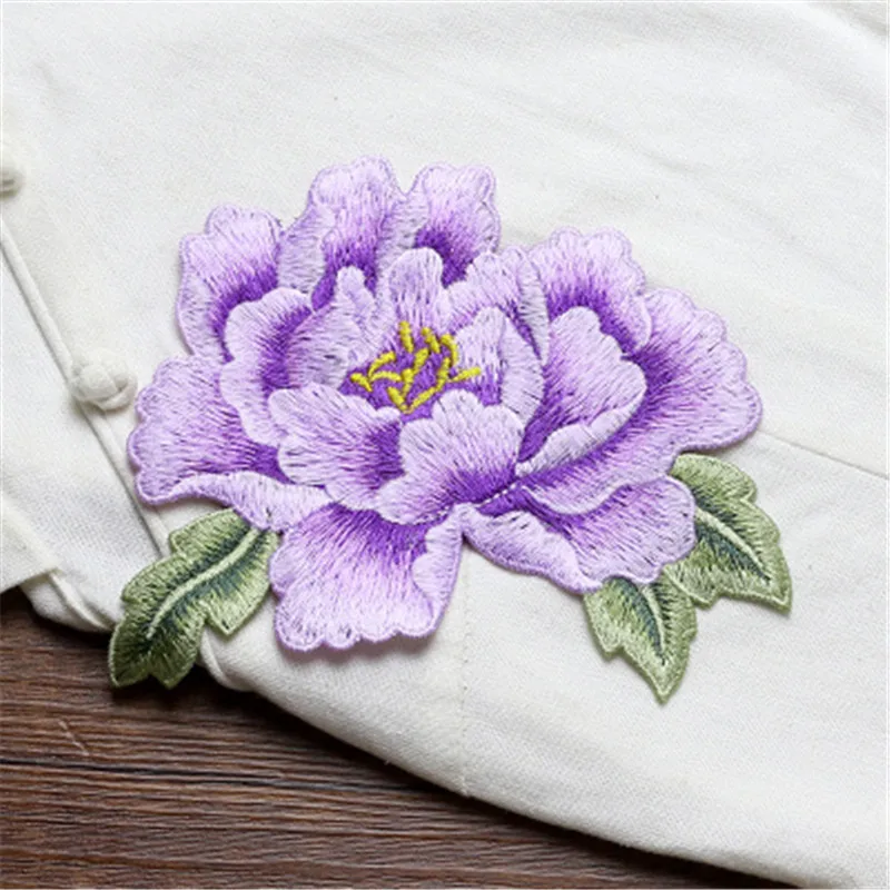 13.5cm x 12cm Exquisite Purple Peony Rose Embroidery Flower Patches for Clothes Dress DIY Applique Accessories Sew On Patches
13.5cm x 12cm Exquisite Purple Peony Rose Embroidery Flower Patches for Clothes Dress DIY Applique Accessories Sew On Patches