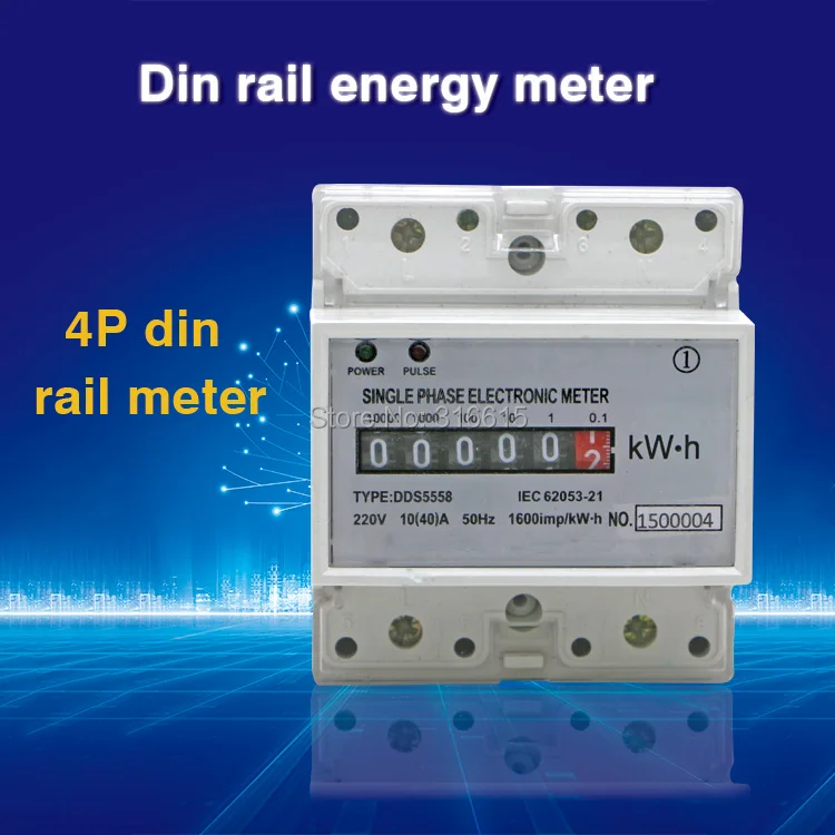 Фабрика питания портативный din rail метр 10 (50) счетчик активной энергии|rail pictures|meter