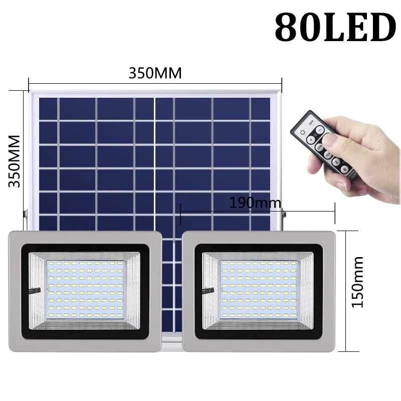 Waterproof Solar Spotlight 120W 160W 200W LED Floodlights Outdoor Path Garden Flood Light for Road Hotel Pool Pond Roof | Лампы и