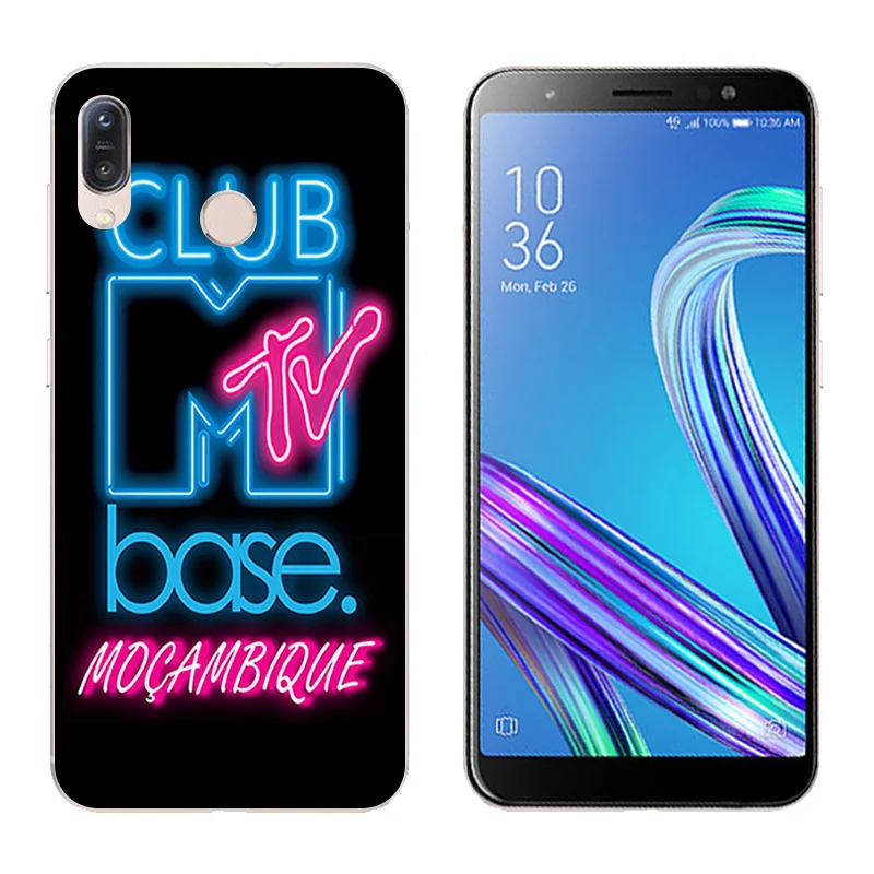 Для Asus Zenfone Max M1 ZB555KL мягкий чехол для телефона из ТПУ с принтом черных букв 5 дюймов