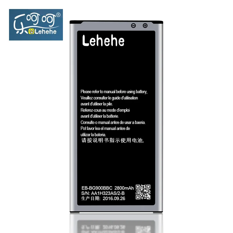 LEHEHE Battery For Samsung Galaxy S5 EB-BG900BBC 2800mAh G9009D G9006V G9008V G9006 I9006 No NFC Replacement Battery Gifts
LEHEHE Battery For Samsung Galaxy S5 EB-BG900BBC 2800mAh G9009D G9006V G9008V G9006 I9006 No NFC Replacement Battery Gifts