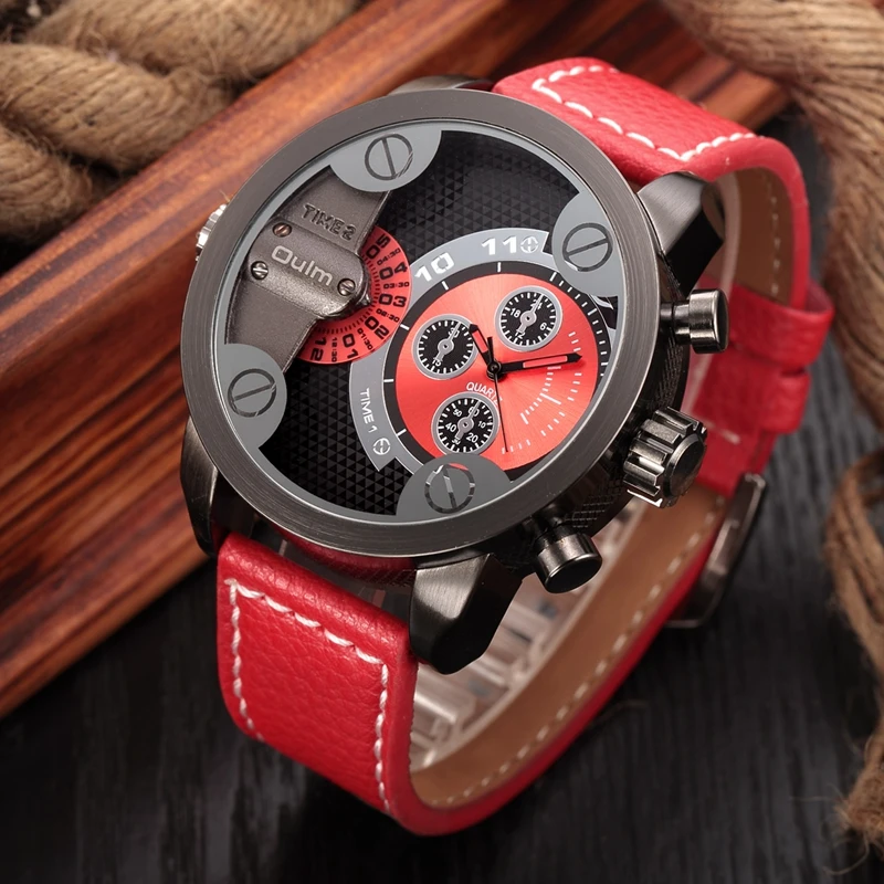 Oulm Casual Military Watches Man Fashion Leather Quartz Watch Men Brand Luxury Wristwatch Big Design Male Clock montre homme
Oulm Casual Military Watches Man Fashion Leather Quartz Watch Men Brand Luxury Wristwatch Big Design Male Clock montre homme