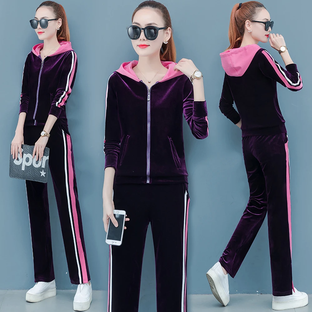 Winter Autumn Velvet Two Piece Set Tracksuits for Women Twin Style Sportsuit Coat Jacket Hoodies Top Pant Suit Plus Size Clothes
Winter Autumn Velvet Two Piece Set Tracksuits for Women Twin Style Sportsuit Coat Jacket Hoodies Top Pant Suit Plus Size Clothes