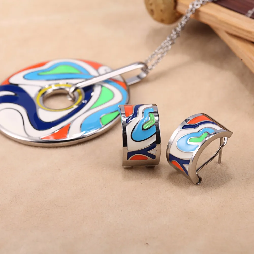 WelMag Trendy Women Jewelry Set Stainless Steel Colorful Jewelry sets (Necklace Earring) for Woman Anniversary Party Accessories
WelMag Trendy Women Jewelry Set Stainless Steel Colorful Jewelry sets (Necklace Earring) for Woman Anniversary Party Accessories