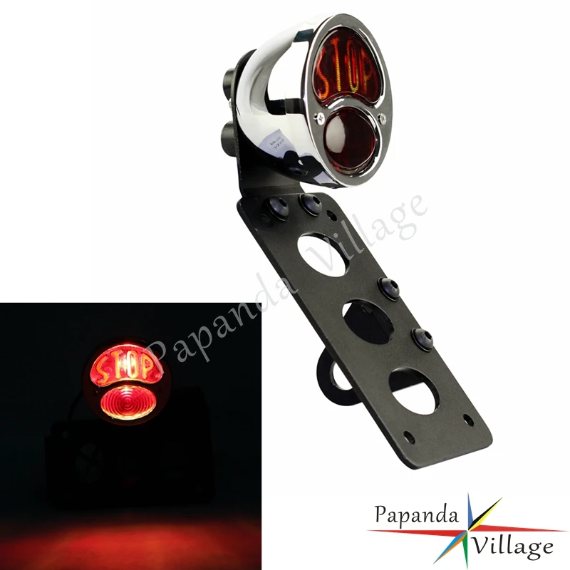 Chrome Vintage STOP Rear Tail Brake Light 3/4" Axles Side Mount Number Plate License Plate Bracket for Harley Cafe Racer Custom
Chrome Vintage STOP Rear Tail Brake Light 3/4" Axles Side Mount Number Plate License Plate Bracket for Harley Cafe Racer Custom