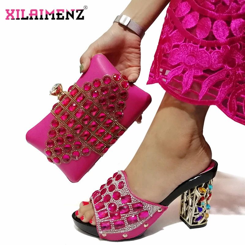 New Coming Matching Shoes and Bag Set In Heels Matching Shoes and Bag Set for Nigerian Party Shoes and Bag Set in Fuchsia
New Coming Matching Shoes and Bag Set In Heels Matching Shoes and Bag Set for Nigerian Party Shoes and Bag Set in Fuchsia