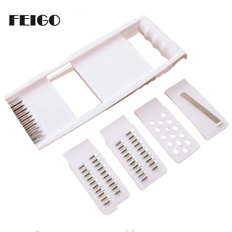 FEIGO Creative White Mandoline Slicer Vegetable Cutter Stainless Steel Blade Manual Potato Onion Peeler Carrot Grater Dicer F623
FEIGO Creative White Mandoline Slicer Vegetable Cutter Stainless Steel Blade Manual Potato Onion Peeler Carrot Grater Dicer F623