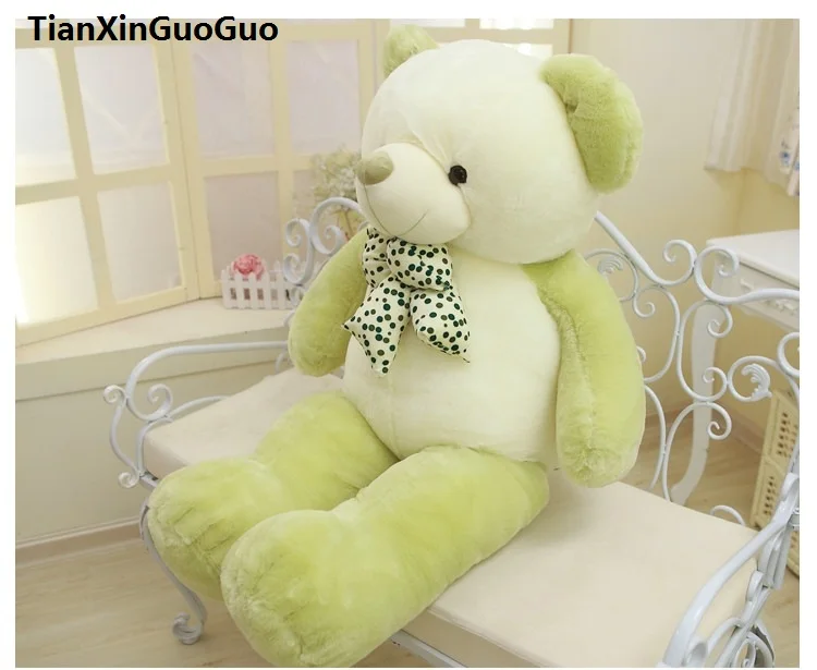 stuffed toy lovely bowtie teddy bear large 100cm green bear plush toy soft doll throw pillow Christmas gift h1417
stuffed toy lovely bowtie teddy bear large 100cm green bear plush toy soft doll throw pillow Christmas gift h1417