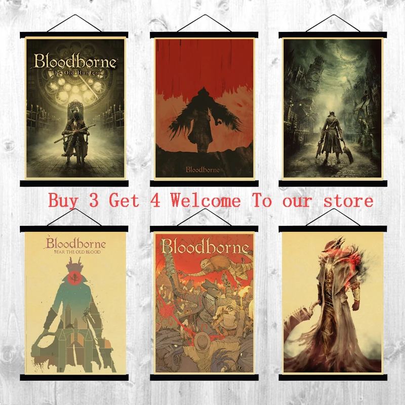 Bloodborne Game Poster Vintage poster retro poster Painting Home Room Decor Kraft paper Wall stickers
Bloodborne Game Poster Vintage poster retro poster Painting Home Room Decor Kraft paper Wall stickers