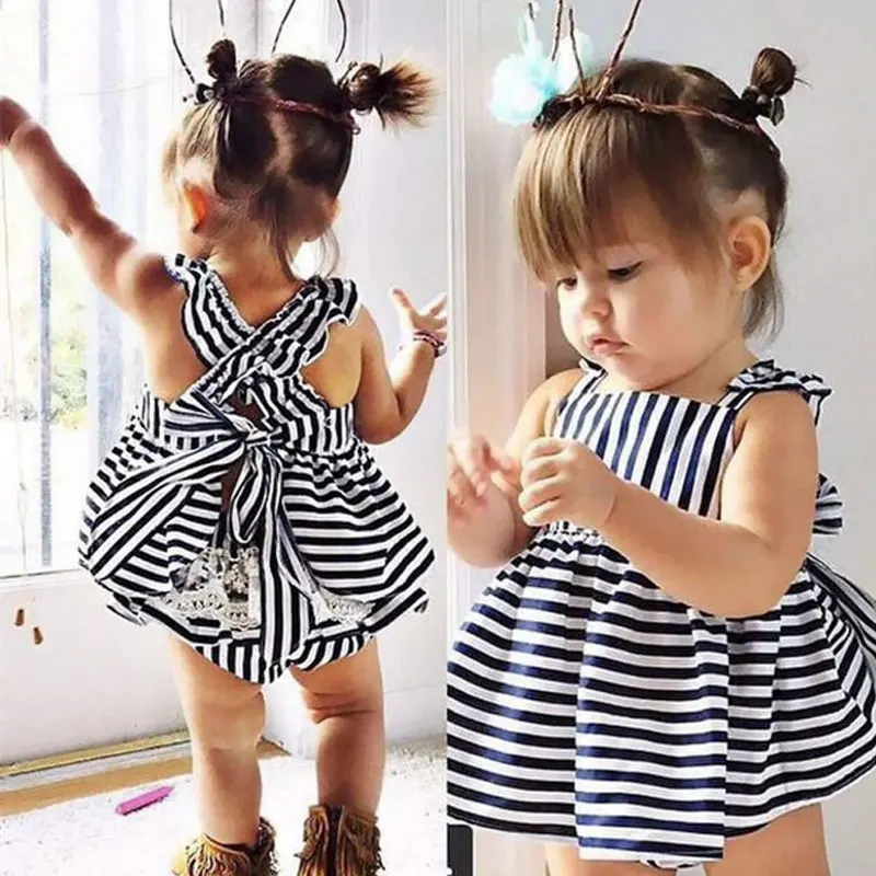 Backless Dress Bow Cotton Briefs 2Pcs Set Clothing Girl New Baby Girls Clothes Sets 2pcs Summer Sunsuit Outfit Stripe
Backless Dress Bow Cotton Briefs 2Pcs Set Clothing Girl New Baby Girls Clothes Sets 2pcs Summer Sunsuit Outfit Stripe