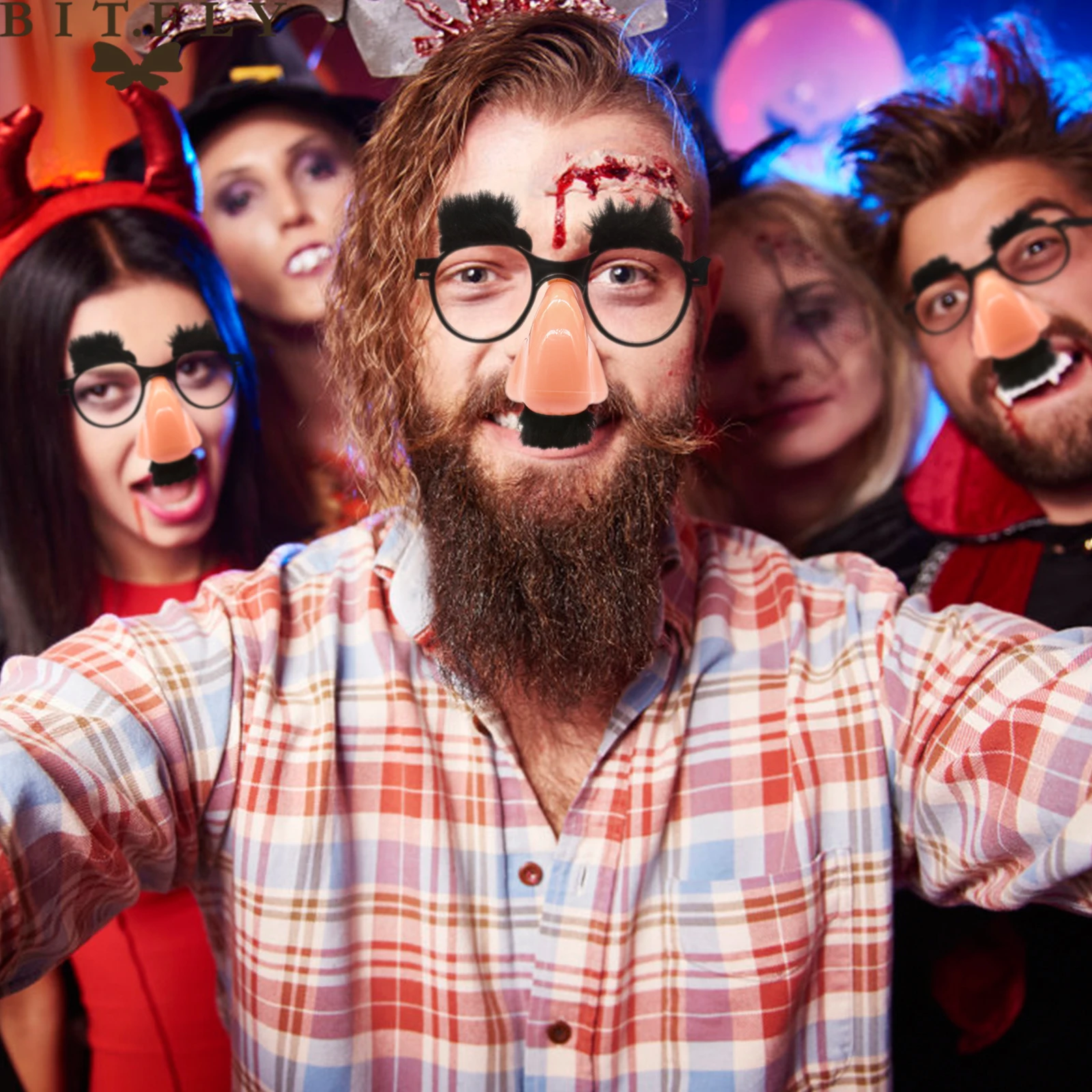 New Stylish Lovely Funny Foolish Nerd Halloween Black Old Man Glasses Eyebrow Nose with Mustache Costume Party decoration suppli
New Stylish Lovely Funny Foolish Nerd Halloween Black Old Man Glasses Eyebrow Nose with Mustache Costume Party decoration suppli