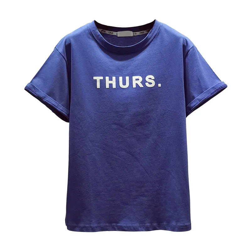 2019 Fashion Print Female T-shirt Cotton Women O Neck Simple Letter Printed T shirts Summer Casual Loose Harajuku Femme Top
2019 Fashion Print Female T-shirt Cotton Women O Neck Simple Letter Printed T shirts Summer Casual Loose Harajuku Femme Top