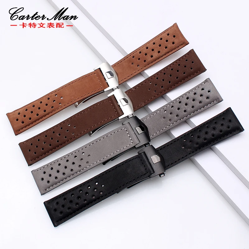 Watchband 22mm Genuine leather bracelet watch strap mens wristwatches band fold buckle Nubuck watchbands wristband accessories
Watchband 22mm Genuine leather bracelet watch strap mens wristwatches band fold buckle Nubuck watchbands wristband accessories