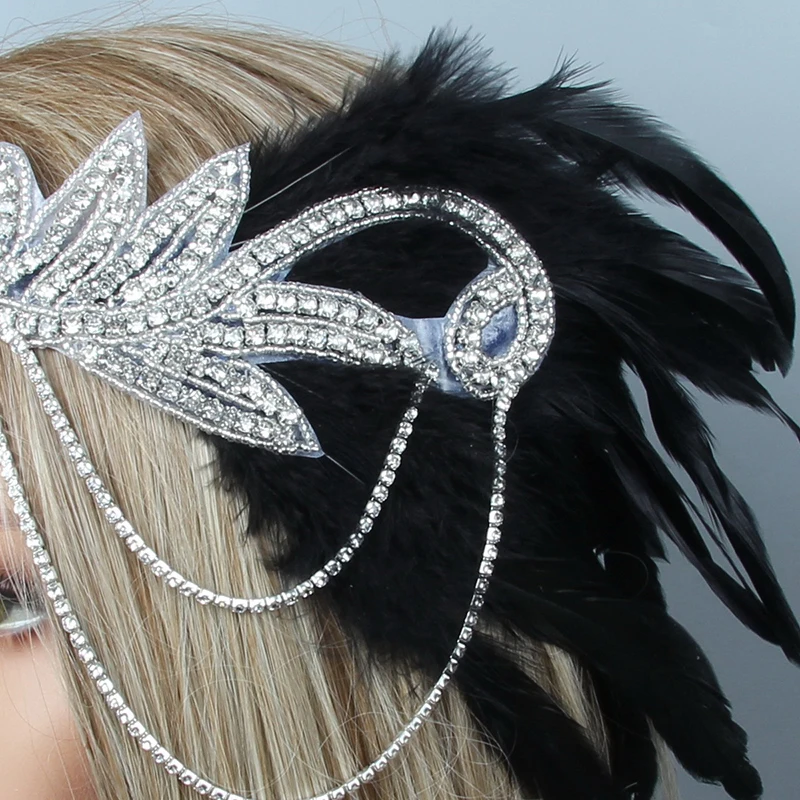 Womens Headband for Wedding Special Occasion Black Feather Crystal Beading Exquisite Bridal Headwear Wedding Accessories JWH005
Womens Headband for Wedding Special Occasion Black Feather Crystal Beading Exquisite Bridal Headwear Wedding Accessories JWH005