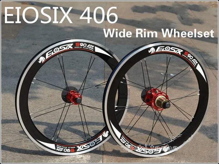 EIOSIX BMX Wheelset 406 20inch Folding Bike Wheel S90 Wide Rims 120ring 8-11 speed BMX Parts
EIOSIX BMX Wheelset 406 20inch Folding Bike Wheel S90 Wide Rims 120ring 8-11 speed BMX Parts