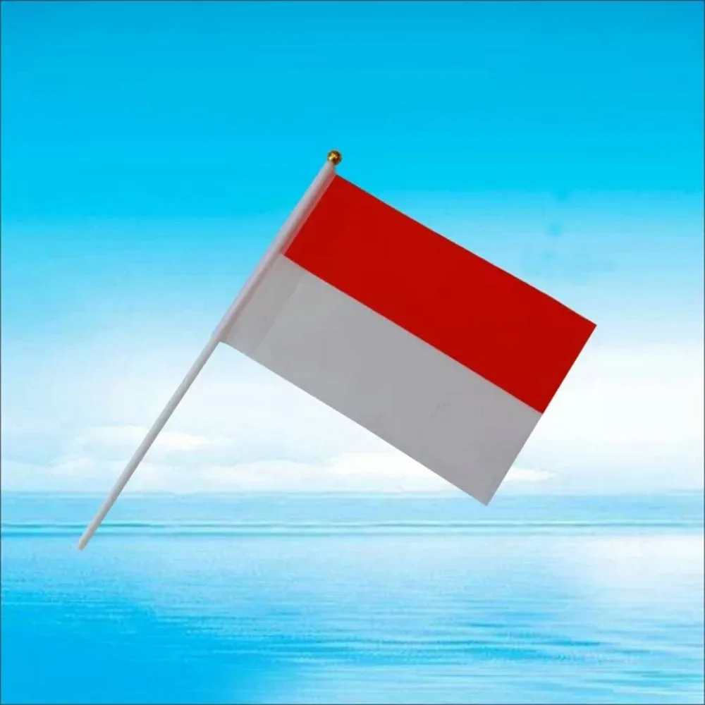 free shipping aerlxemrbrae flag World National Flag Indonesia 14 * 21cm hand wave flags 100pcs / bag with plastic flagpole
free shipping aerlxemrbrae flag World National Flag Indonesia 14 * 21cm hand wave flags 100pcs / bag with plastic flagpole