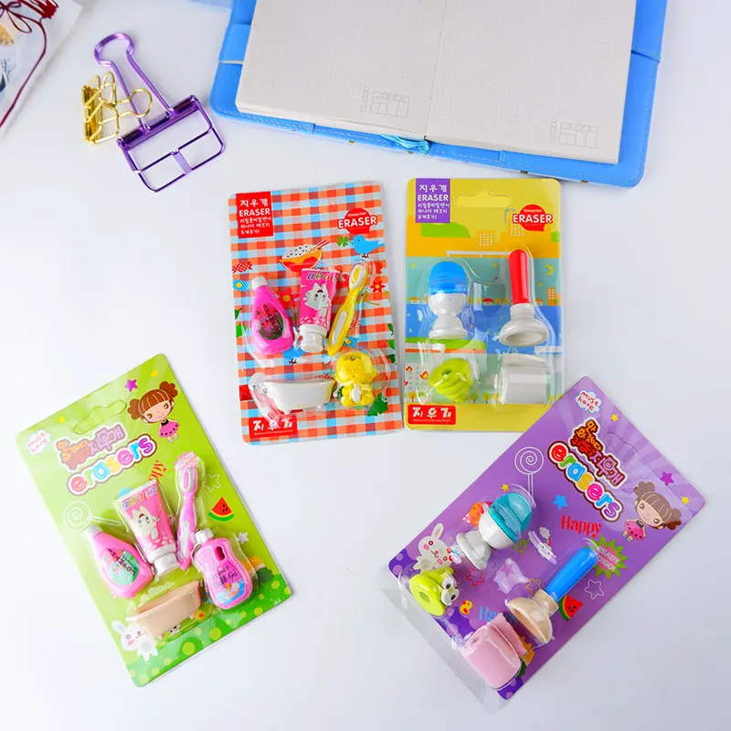 4pcs/lot Bathroom set eraser school office rubber eraser special painting classic old brand eraserGive your child a reward gift
4pcs/lot Bathroom set eraser school office rubber eraser special painting classic old brand eraserGive your child a reward gift