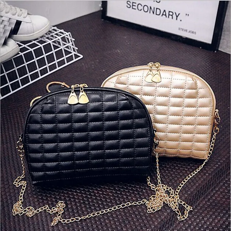 2016 New Designer Handbags Solid Small Women Leather Handbags Gold Leather Bag Woman Small Chain Bag Silver Crossbody Bag
2016 New Designer Handbags Solid Small Women Leather Handbags Gold Leather Bag Woman Small Chain Bag Silver Crossbody Bag