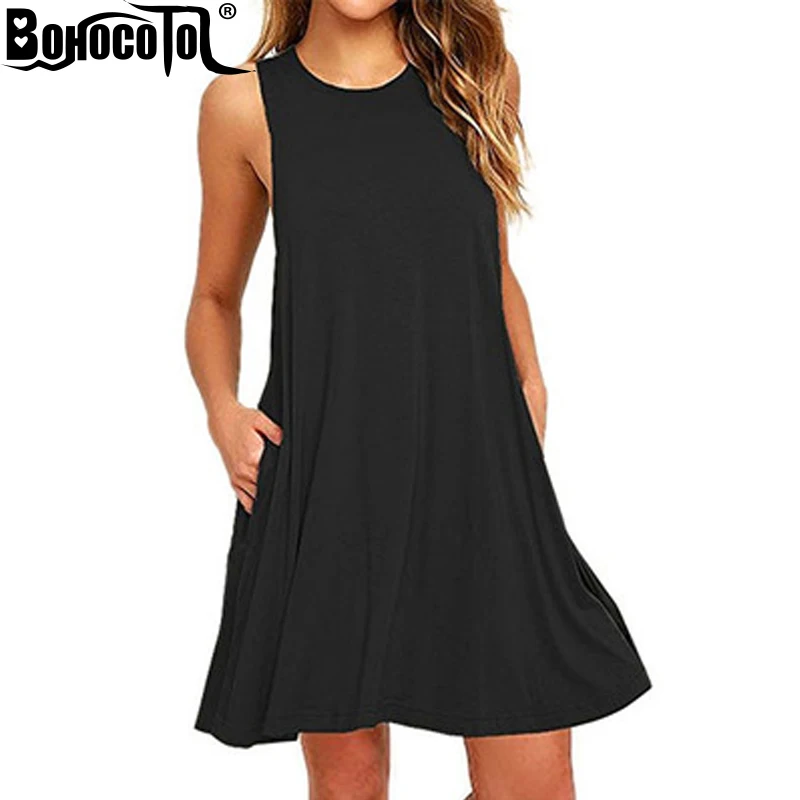 BOHOCOTOL Cute Dress Chic Women Dress With pocket Sleeveless Summer Loose Dress 2019 New Casual Dresses Vestido de Festa
BOHOCOTOL Cute Dress Chic Women Dress With pocket Sleeveless Summer Loose Dress 2019 New Casual Dresses Vestido de Festa