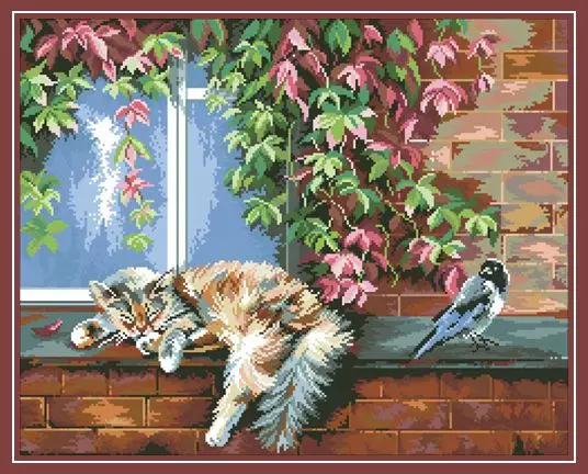 Needlework,DIY Cross Stitch,Sets For Embroidery kits,11CT&14CT&16CT&18CT,Cat and bird
Needlework,DIY Cross Stitch,Sets For Embroidery kits,11CT&14CT&16CT&18CT,Cat and bird