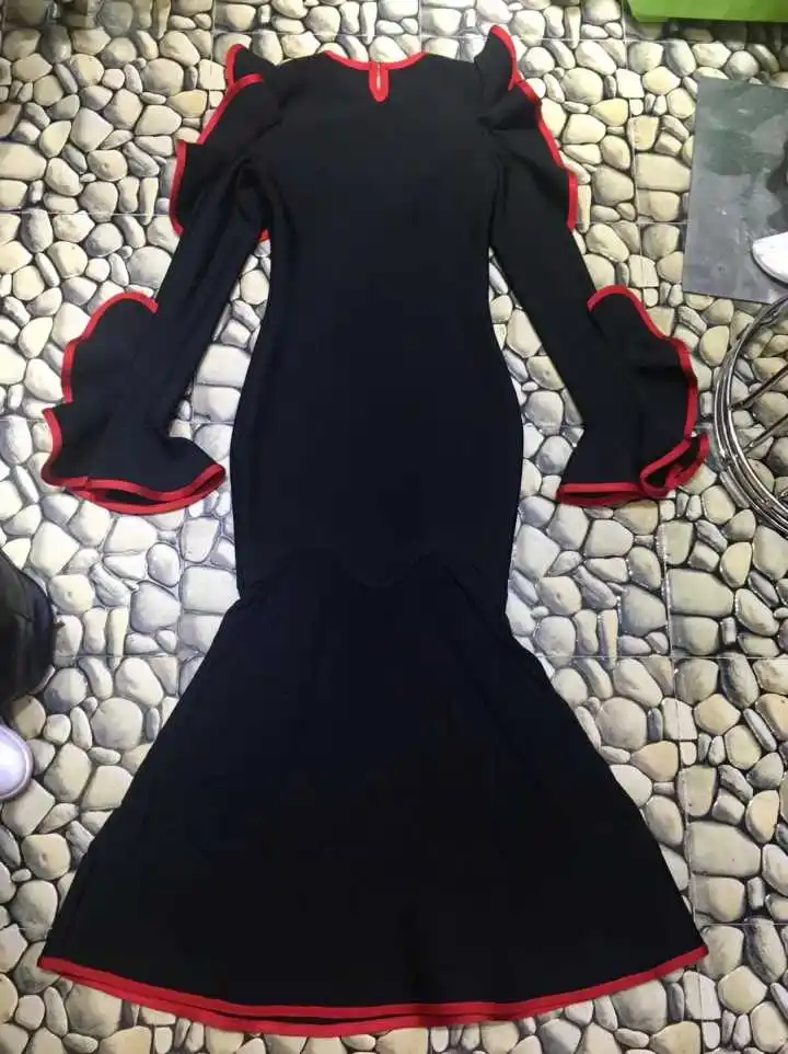 Top Quality Fashion Long Sleeve Black Off The Shoulder Long Hollow Out Rayon Bandage Dress Evening Party Bodycon Dress
Top Quality Fashion Long Sleeve Black Off The Shoulder Long Hollow Out Rayon Bandage Dress Evening Party Bodycon Dress