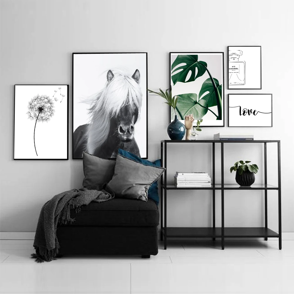 Black and White Horse Flower Wall Art Canvas Poster Print Nordic Style LOVE Simple Painting Wall Picture for Living Room Decor
Black and White Horse Flower Wall Art Canvas Poster Print Nordic Style LOVE Simple Painting Wall Picture for Living Room Decor