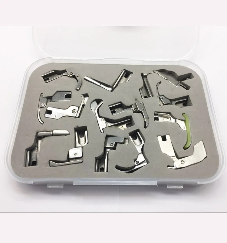 Industrial Sewing Machine 14 Presser Foot Set for Brother Juki for Mitsubishi Nakajima Rex for Seiko Singer Siruba Taiko Toyota
Industrial Sewing Machine 14 Presser Foot Set for Brother Juki for Mitsubishi Nakajima Rex for Seiko Singer Siruba Taiko Toyota
