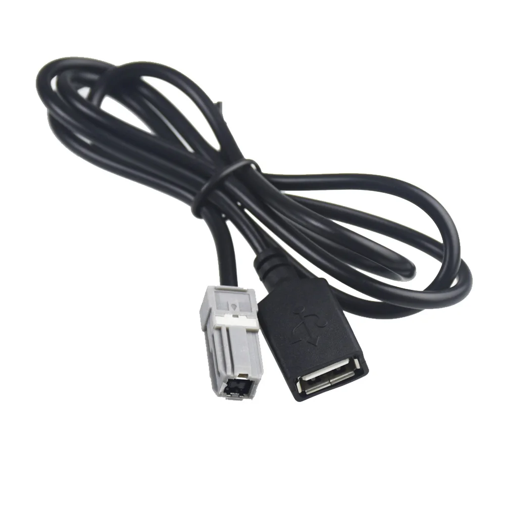 Автомобильный Aux аудио вход медиа провод передачи данных разъем к USB адаптер