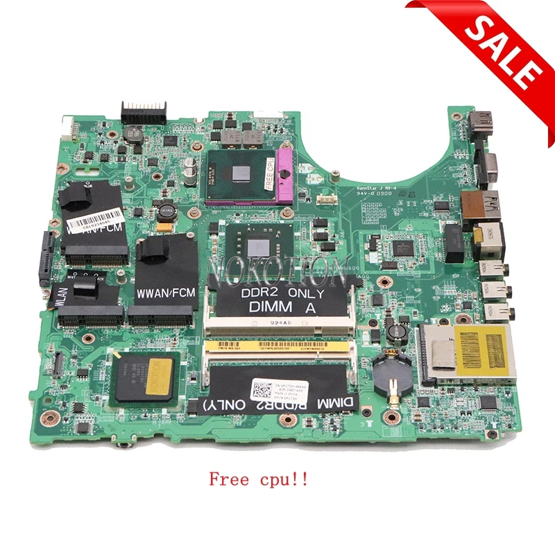 Материнская плата Nokotion CN-0P172H 0P172H для ноутбука dell Studio 1537 DAFM7BMB6D0, материнская плата DDR2, бесплатный ЦП
Материнская плата Nokotion CN-0P172H 0P172H для ноутбука dell Studio 1537 DAFM7BMB6D0, материнская плата DDR2, бесплатный ЦП