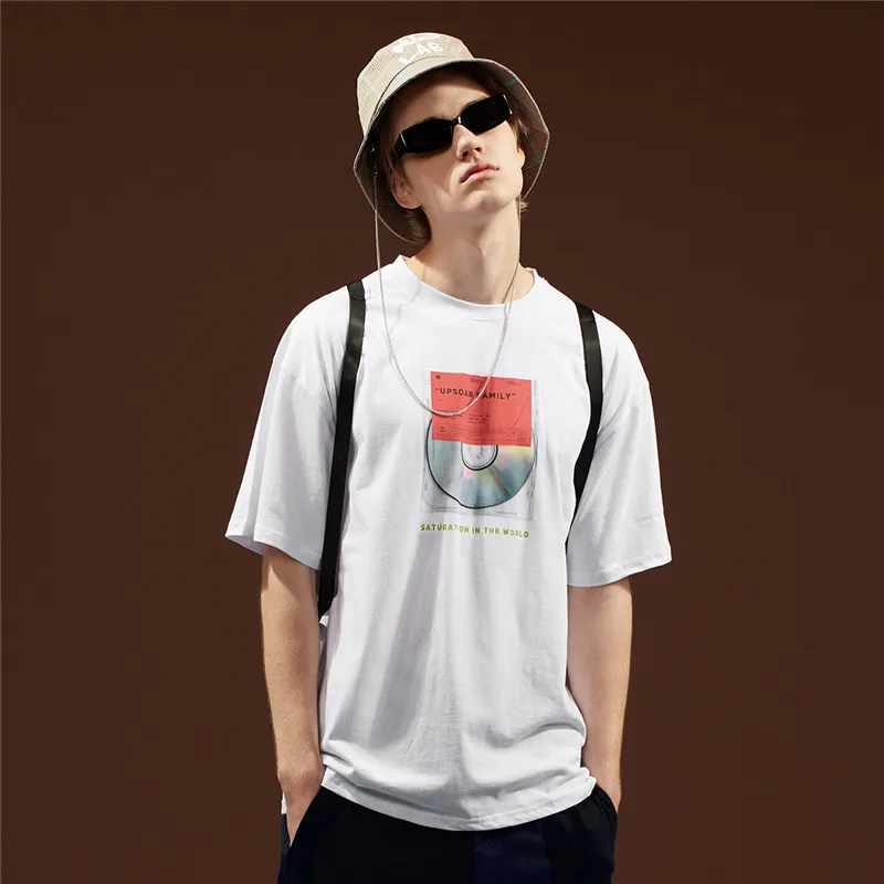 2019 SS Summer Creative Music CD Loose T Shirt Hip Hop Saturation Letter Short Sleeve Cotton T Shirt Black White Harajuku Tees
2019 SS Summer Creative Music CD Loose T Shirt Hip Hop Saturation Letter Short Sleeve Cotton T Shirt Black White Harajuku Tees