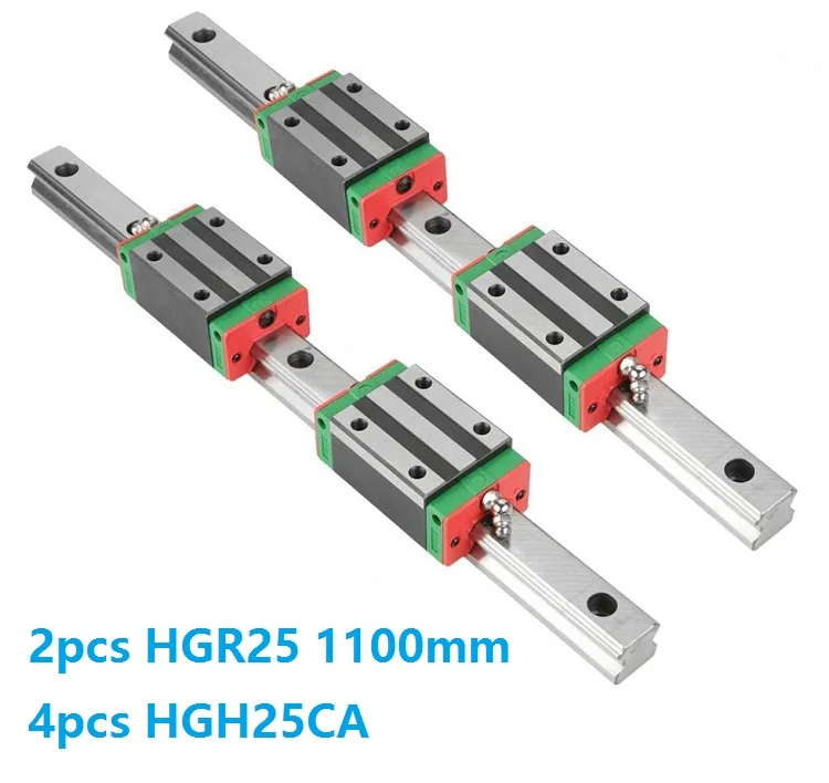 China Made 2pcs Linear Guide Rail HGR25 -L 1100MM + 4pcs HGH25CA Or HGW25CC Linear Block Carriage CNC Router
China Made 2pcs Linear Guide Rail HGR25 -L 1100MM + 4pcs HGH25CA Or HGW25CC Linear Block Carriage CNC Router