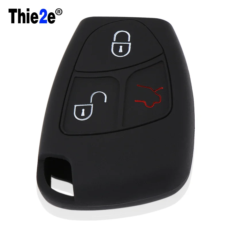Силиконовый 3 кнопки автомобильный умный чехол для ключей Fob Mercedes Benz B C E ML S CLK 270 CL в