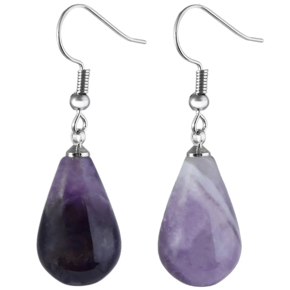 TUMBEELLUWA Natural Purple Quartz Crystal Teardrop Dangle Hook Ear Earrings For Women
TUMBEELLUWA Natural Purple Quartz Crystal Teardrop Dangle Hook Ear Earrings For Women