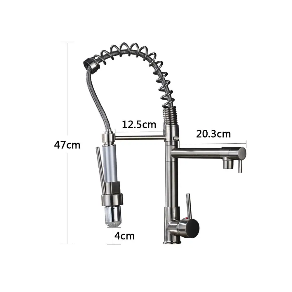 LED Color Changing Kitchen Faucet Mixer Tap Spring Polished Chrome Kitchen Crane Tap Deck Mounted Swive Spout Pull Down Faucet
LED Color Changing Kitchen Faucet Mixer Tap Spring Polished Chrome Kitchen Crane Tap Deck Mounted Swive Spout Pull Down Faucet