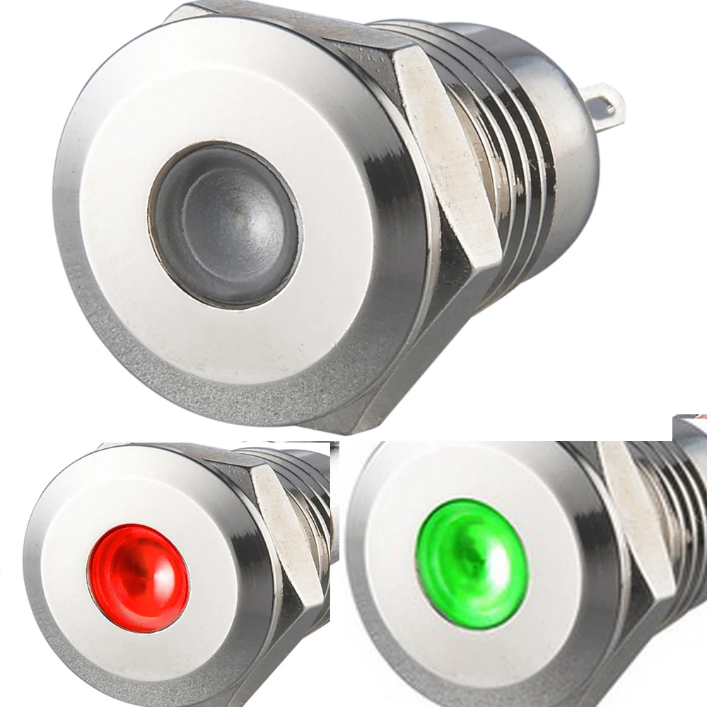 5 Pieces 12mm Red/Green 3V 6V 12V 24V Double Color Nickel Plated Brass Waterproof Pilot Lamp Indicator
5 Pieces 12mm Red/Green 3V 6V 12V 24V Double Color Nickel Plated Brass Waterproof Pilot Lamp Indicator