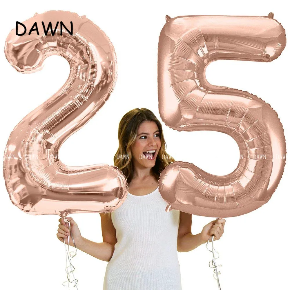 40 inch rose Gold Silver Aluminium Foil Number Balloons Large Digit Foil 0-9 Birthday Wedding Party Decor Supplies Baby Shower
40 inch rose Gold Silver Aluminium Foil Number Balloons Large Digit Foil 0-9 Birthday Wedding Party Decor Supplies Baby Shower