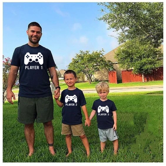 Рубашки для 1 игрока 2 пары рубашек папы и сына подходящие игровые рубашки рубашка