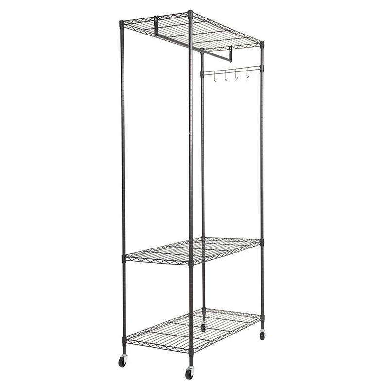 Portable Garment Rack Closet System Rolling Clothes Rack With Shelves Closet Organizer
Portable Garment Rack Closet System Rolling Clothes Rack With Shelves Closet Organizer