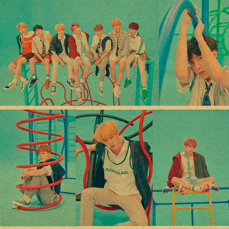 Kpop bangtan постер с прозрачным изображением настенные наклейки для украшения дома