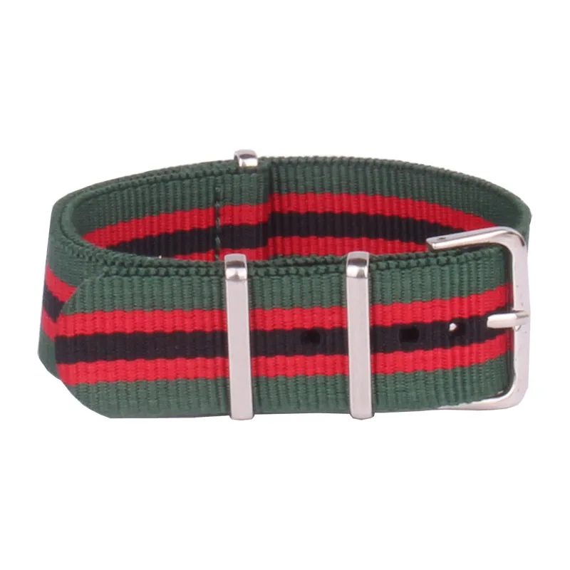 20mm Wholesale Fashion New Watchbands Men Women Stripes Cambo Nylon Watches Green Red Black Straps Wristwatch Band Buckle Belts
20mm Wholesale Fashion New Watchbands Men Women Stripes Cambo Nylon Watches Green Red Black Straps Wristwatch Band Buckle Belts