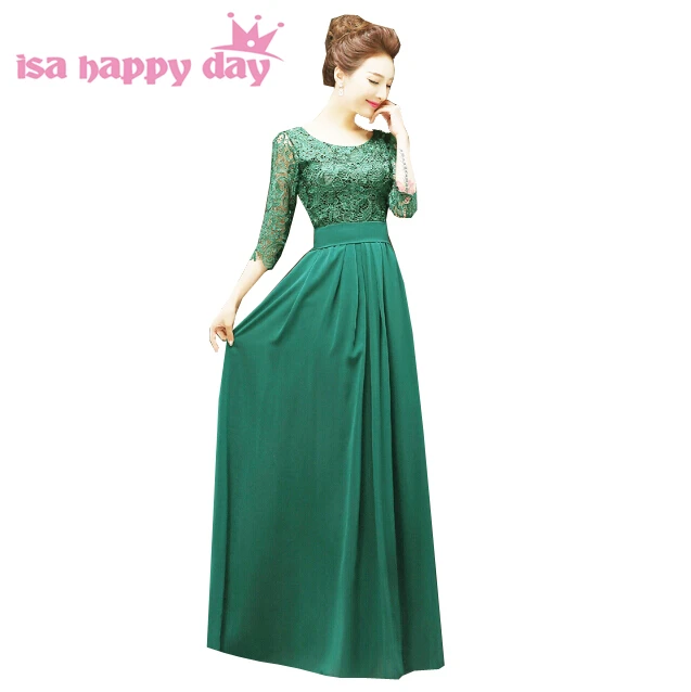 2020 hot sale ladies half sleeve floor length bridesmaid sister of the bride dresses lace dark green long dress wedding B2853
2020 hot sale ladies half sleeve floor length bridesmaid sister of the bride dresses lace dark green long dress wedding B2853