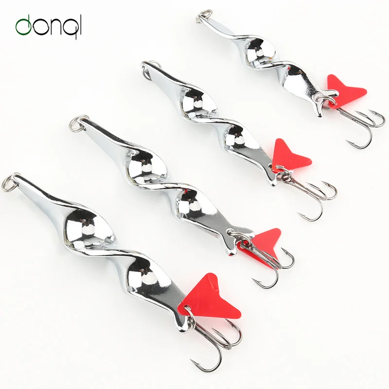 DONQL 4pcs/set Wobbler Spoon Fishing Lures Special Spiral Design Crank Metal Bait Tackle Spinner Hard Bait Bass Swimbait Lure
DONQL 4pcs/set Wobbler Spoon Fishing Lures Special Spiral Design Crank Metal Bait Tackle Spinner Hard Bait Bass Swimbait Lure