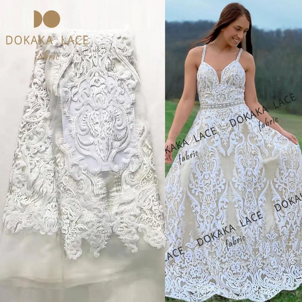 Classical Design African White Sequins Net Lace Fabrics 2K19 Prom Dresses Wedding Lace Material Sequined Embroidered Bride Laces
Classical Design African White Sequins Net Lace Fabrics 2K19 Prom Dresses Wedding Lace Material Sequined Embroidered Bride Laces