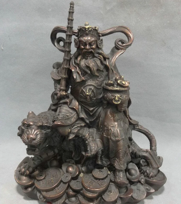 fast shipping USPS to USA S1215 10" China Pure Bronze Wealth YuanBao Coin FengShui Mammon God On Tiger Statue
fast shipping USPS to USA S1215 10" China Pure Bronze Wealth YuanBao Coin FengShui Mammon God On Tiger Statue