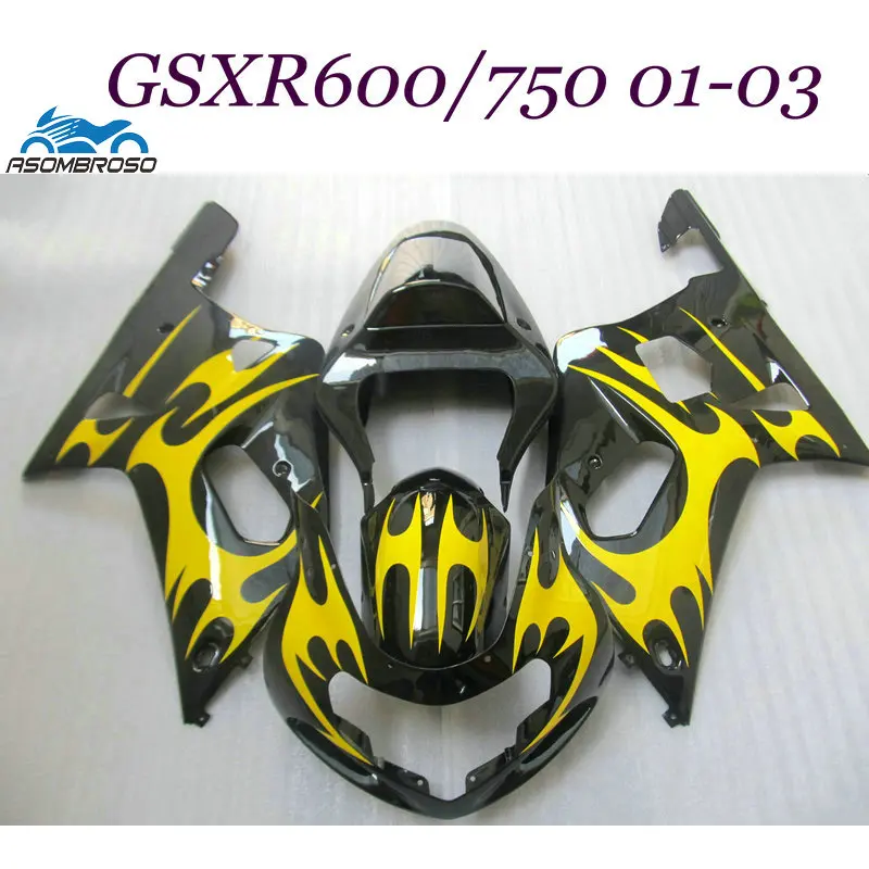 Комплект обтекателей из АБС-пластика для Suzuki GSX R600 GSXR750 2002-2003 обтекатель GSXR600 01-03 R750 детали для ремонта корпуса мотоцикла с желтым пламенем
Комплект обтекателей из АБС-пластика для Suzuki GSX R600 GSXR750 2002-2003 обтекатель GSXR600 01-03 R750 детали для ремонта корпуса мотоцикла с желтым пламенем