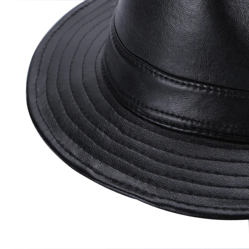 autumn winter Large brimmed hat stylish leather sheep skin leather hat men fedora unisex street cool Cowboy hat
autumn winter Large brimmed hat stylish leather sheep skin leather hat men fedora unisex street cool Cowboy hat