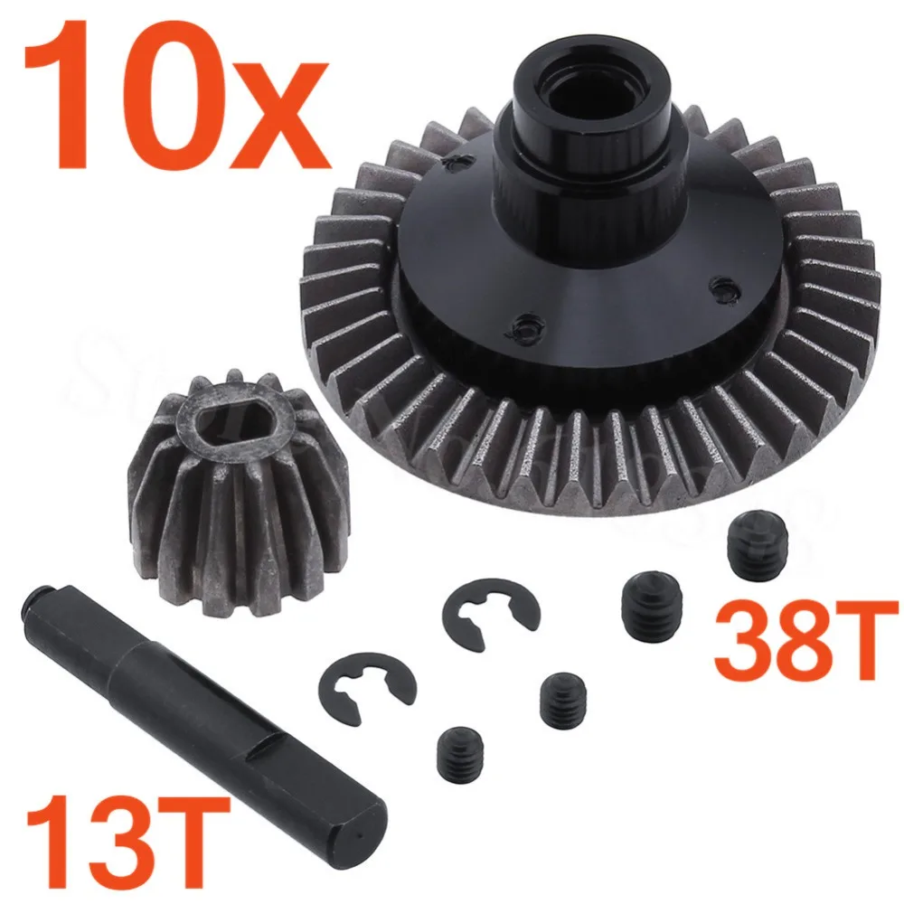 20pcs Metal Diff Main & Bevel Gears 38T & 13T for 1/10 Axial SCX10 RC Rock Crawler Truck Hop Up Parts AX30392 Replacement
20pcs Metal Diff Main & Bevel Gears 38T & 13T for 1/10 Axial SCX10 RC Rock Crawler Truck Hop Up Parts AX30392 Replacement